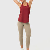 Polo Sin Mangas Para Mujer Training Tank Rojo Bsoul