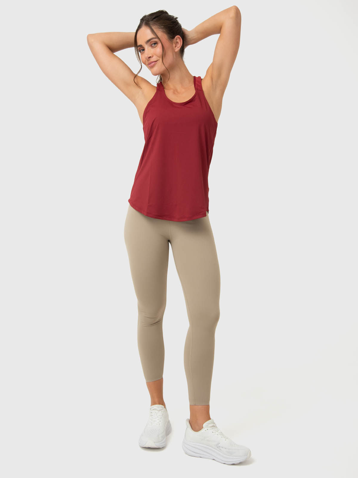 Polo Sin Mangas Para Mujer Training Tank Rojo Bsoul