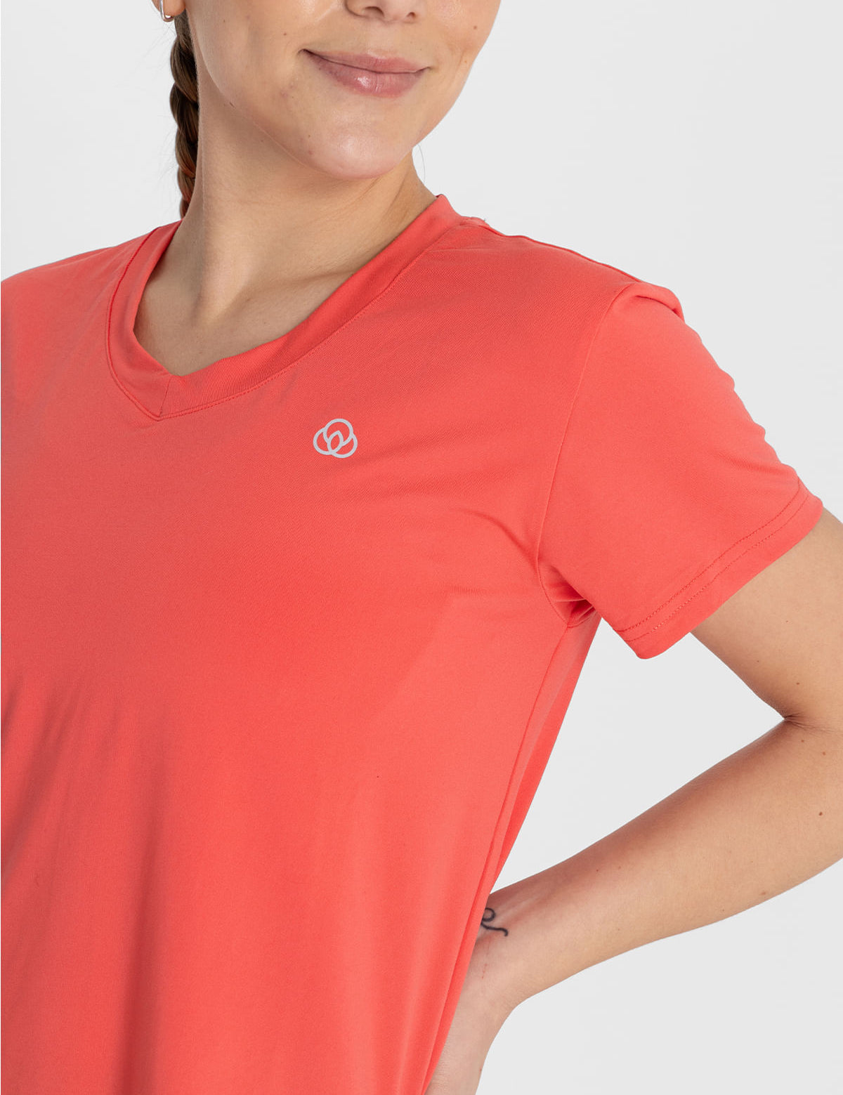Polo  Para Mujer  V-Neck Naranja Bsoul