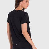Polo Manga Corta Para Mujer V-Neck Negro Bsoul