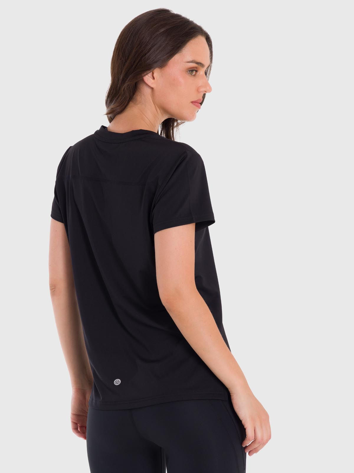 Polo Manga Corta Para Mujer V-Neck Negro Bsoul
