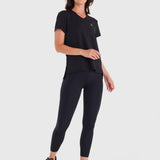 Polo Manga Corta Para Mujer V-Neck Negro Bsoul