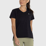 Polo Manga Corta Para Mujer V-Neck Negro Bsoul
