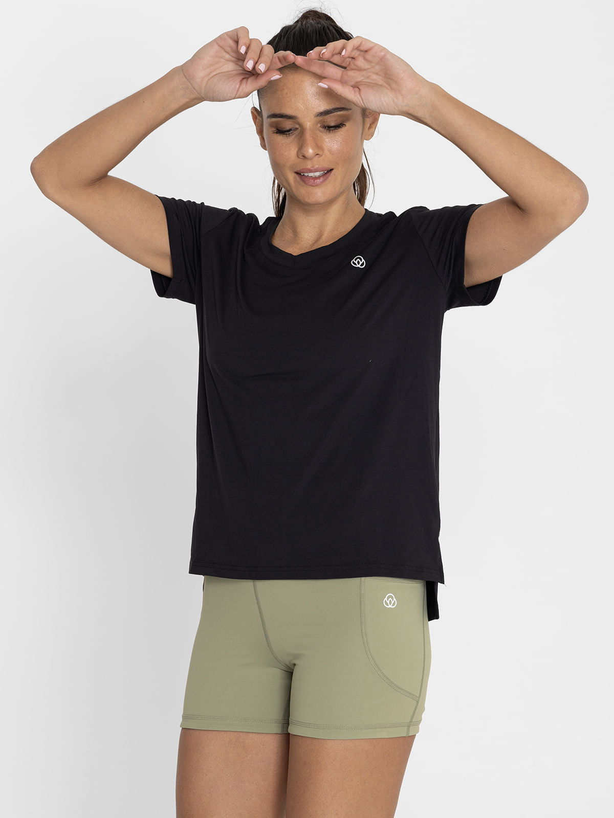 Polo Manga Corta Para Mujer V-Neck Negro Bsoul