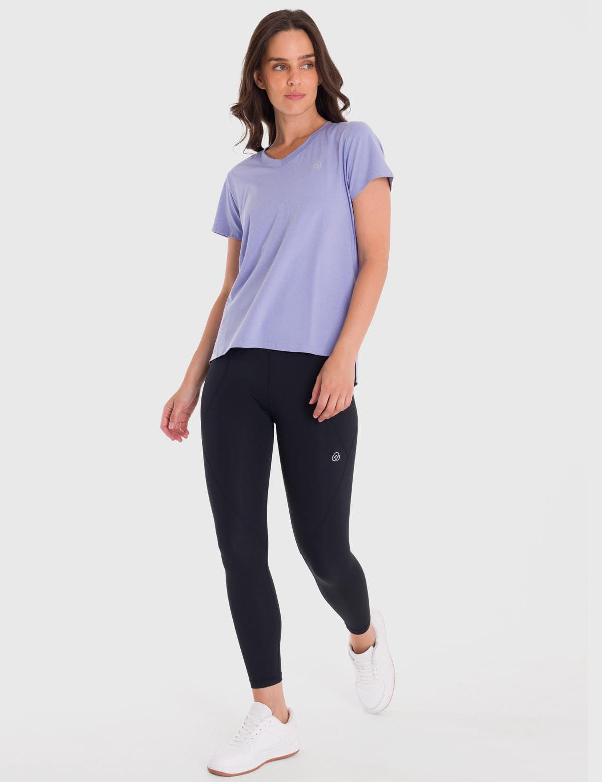 Polo Manga Corta Para Mujer V-Neck Morado Bsoul