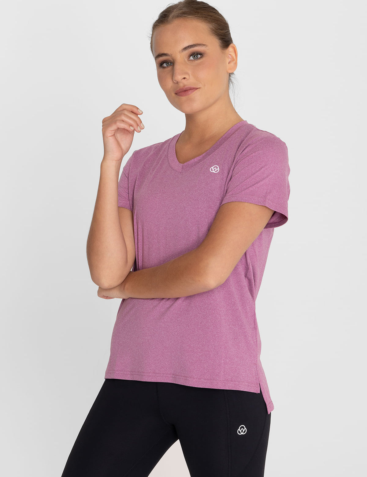 Polo Manga Corta Para Mujer  V-Neck Morado Bsoul