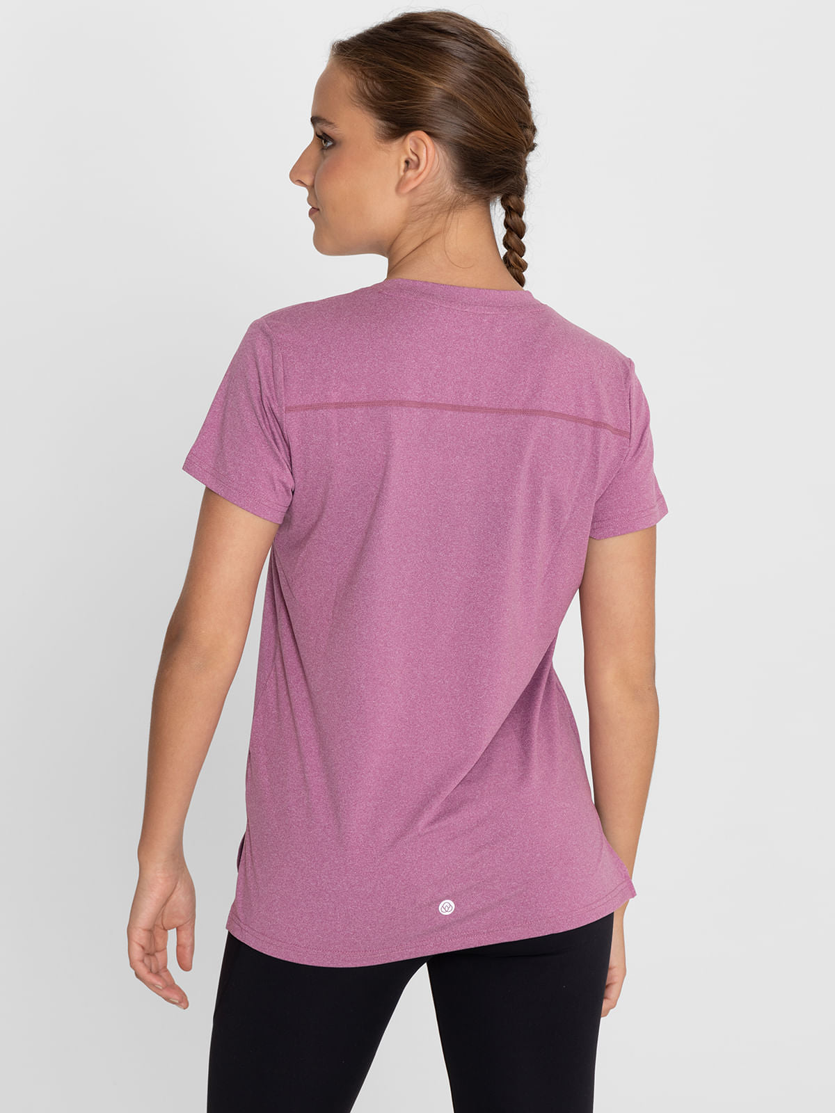 Polo Manga Corta Para Mujer  V-Neck Morado Bsoul
