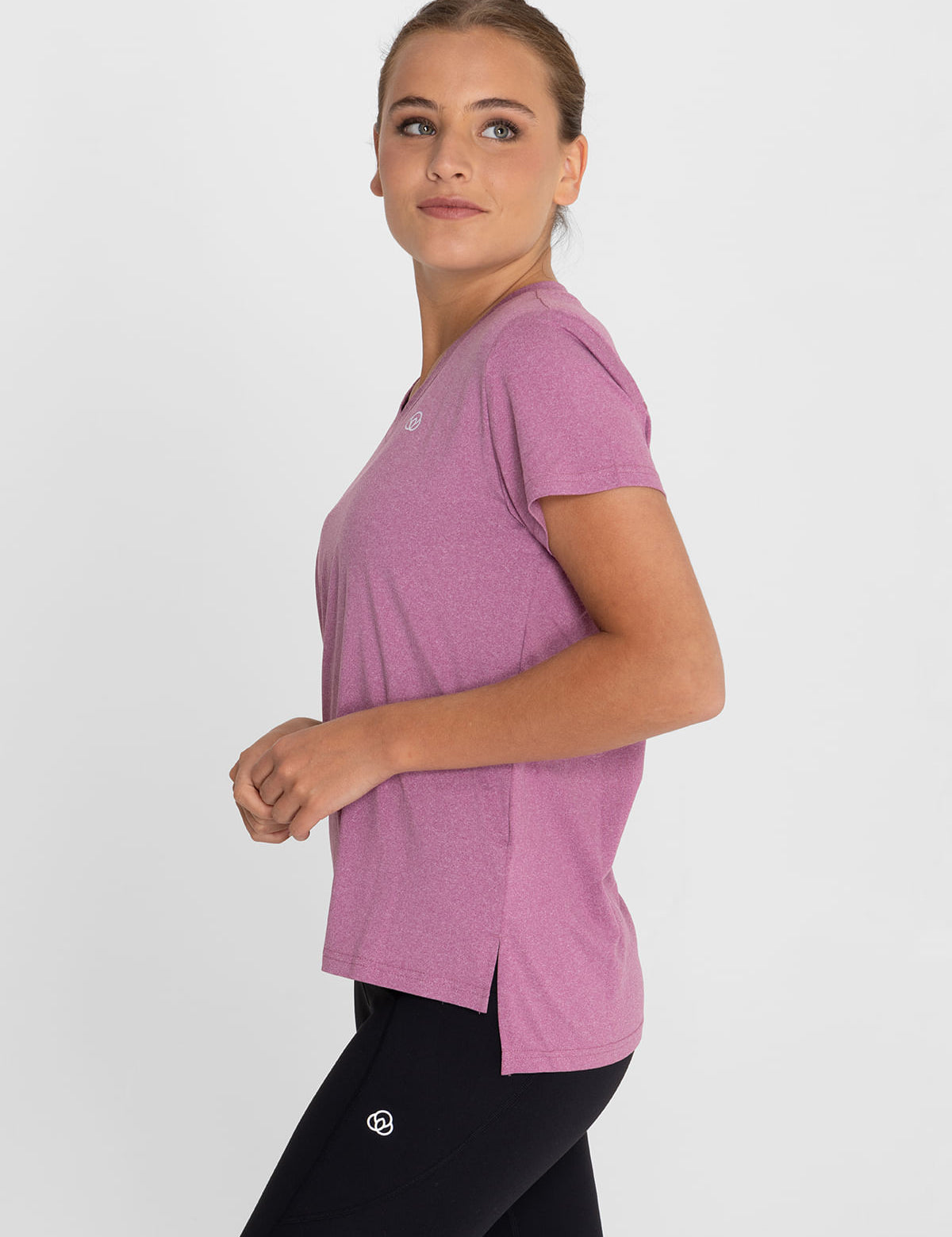 Polo Manga Corta Para Mujer  V-Neck Morado Bsoul