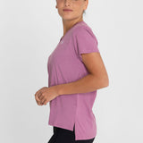 Polo Manga Corta Para Mujer  V-Neck Morado Bsoul