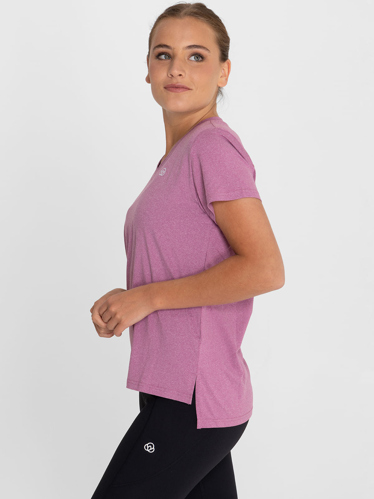 Polo Manga Corta Para Mujer  V-Neck Morado Bsoul