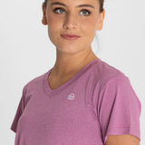 Polo Manga Corta Para Mujer  V-Neck Morado Bsoul