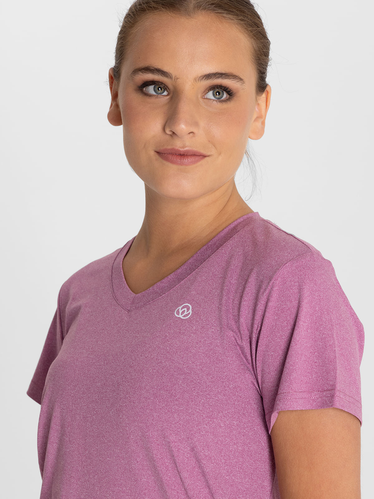Polo Manga Corta Para Mujer  V-Neck Morado Bsoul