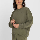Polerón Para Mujer  Crew Neck Creta Verde Bsoul