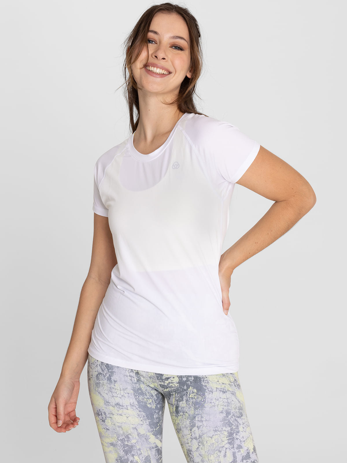 Polo Manga Corta Para Mujer T-Shirt Round Neck Blanco Bsoul