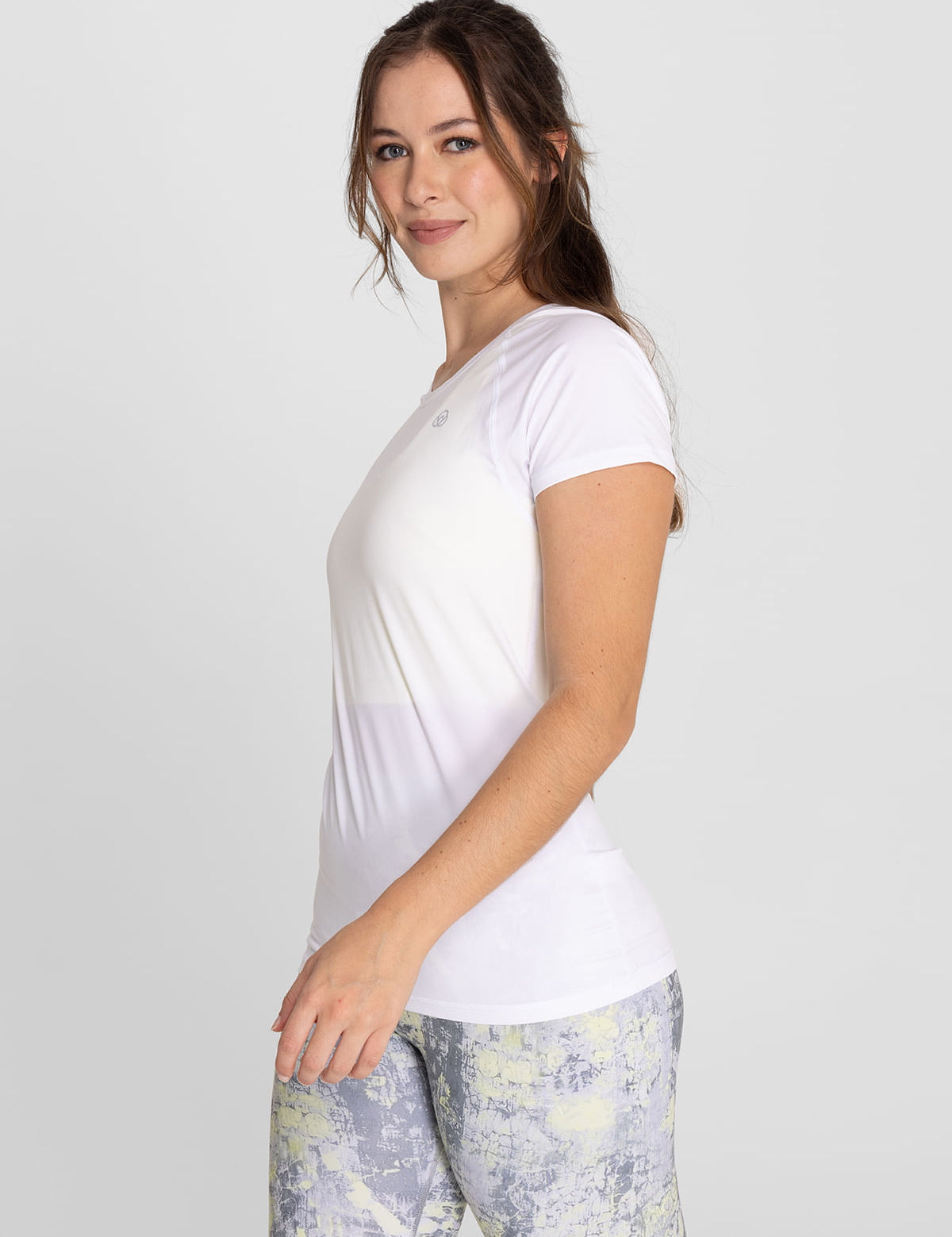 Polo Manga Corta Para Mujer T-Shirt Round Neck Blanco Bsoul