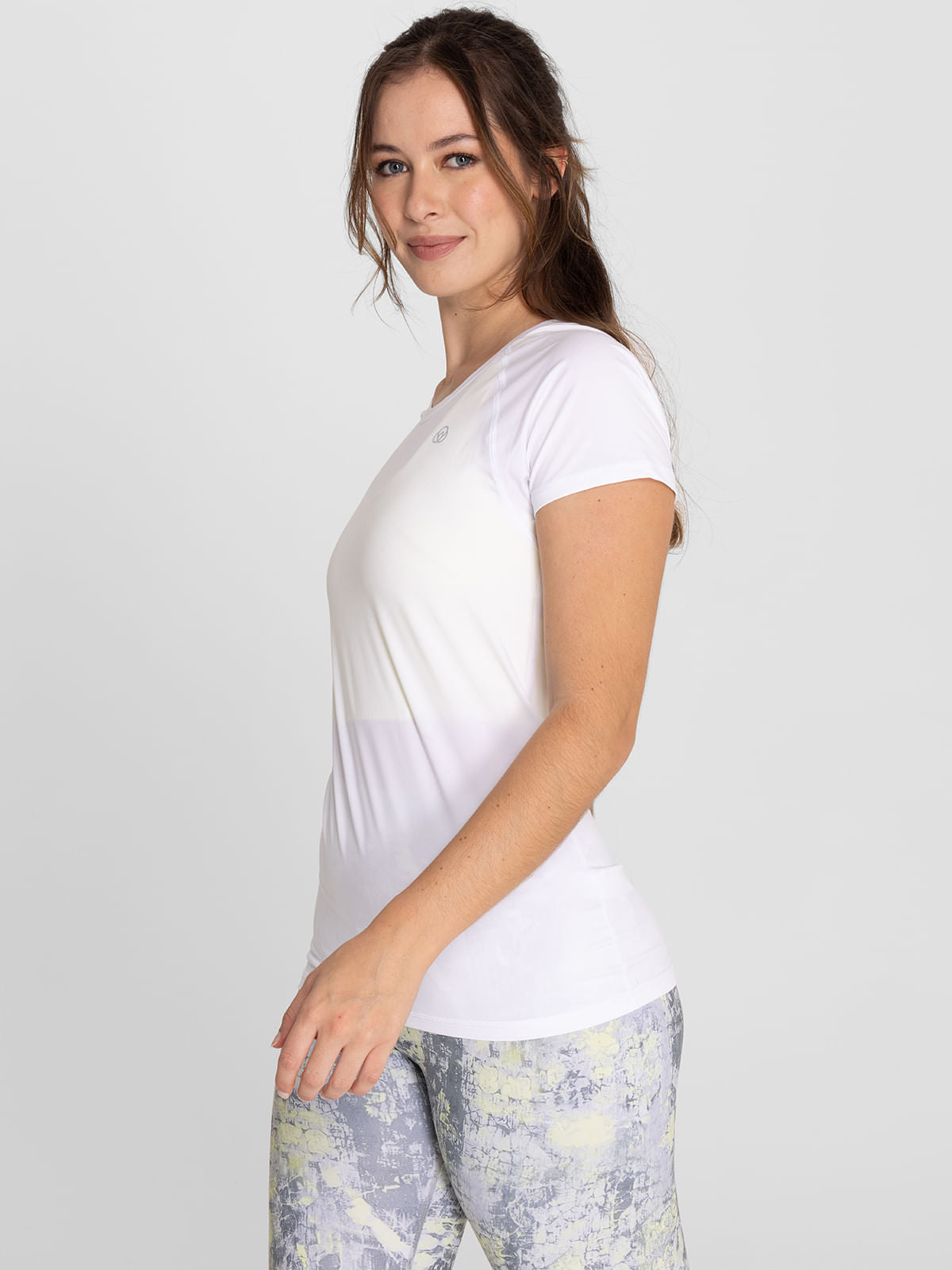Polo Manga Corta Para Mujer T-Shirt Round Neck Blanco Bsoul