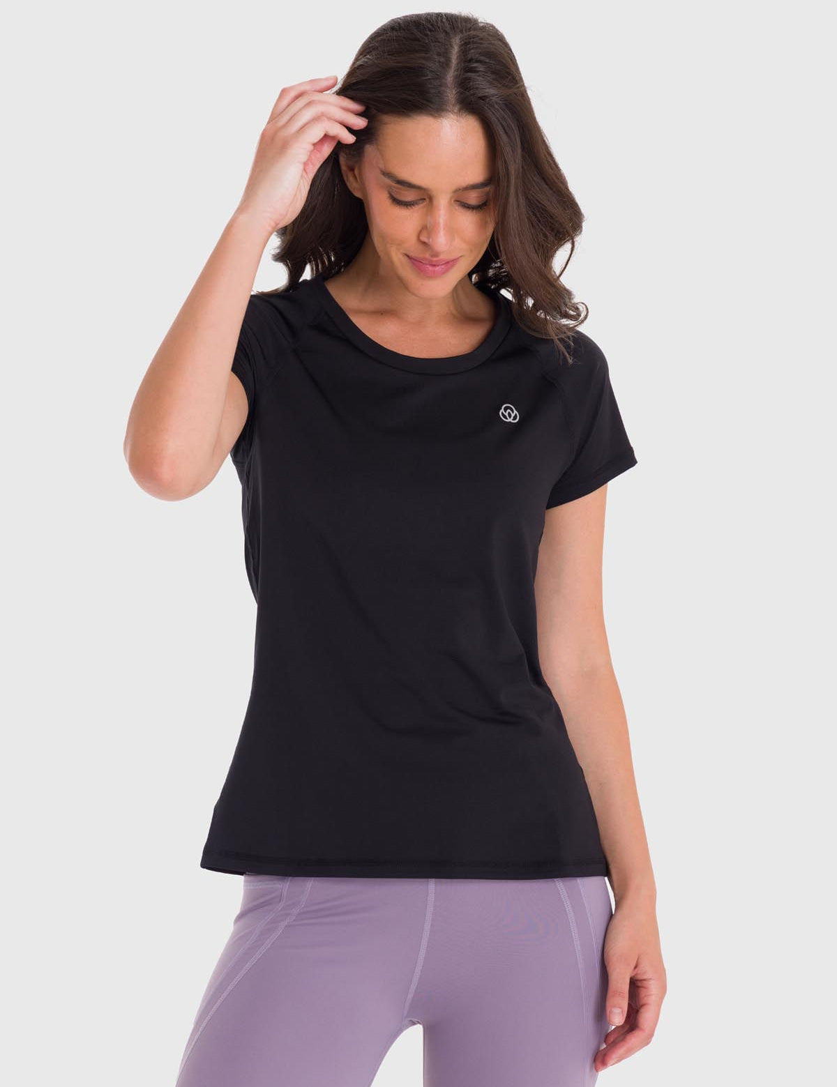 Polo Manga Corta Para Mujer T-Shirt Round Neck Negro Bsoul