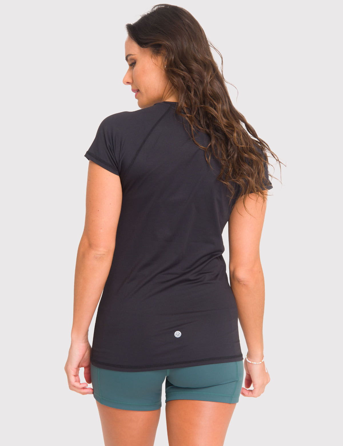 Polo Manga Corta Para Mujer T-Shirt Round Neck Negro Bsoul