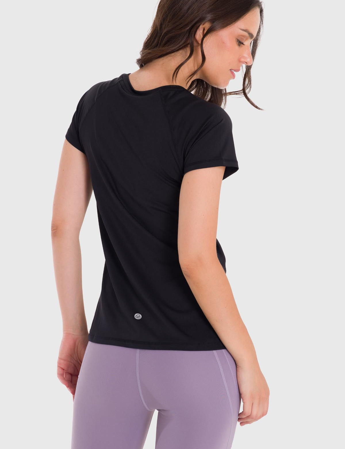Polo Manga Corta Para Mujer T-Shirt Round Neck Negro Bsoul