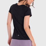 Polo Manga Corta Para Mujer T-Shirt Round Neck Negro Bsoul