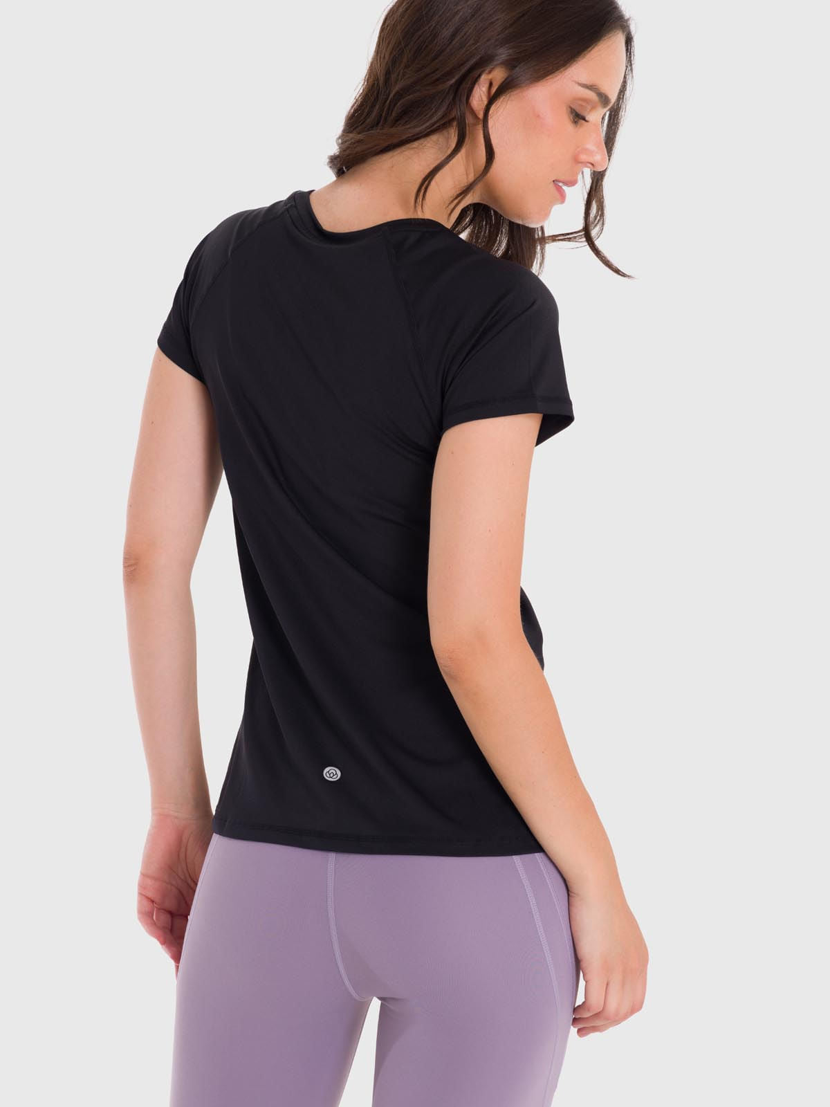 Polo Manga Corta Para Mujer T-Shirt Round Neck Negro Bsoul