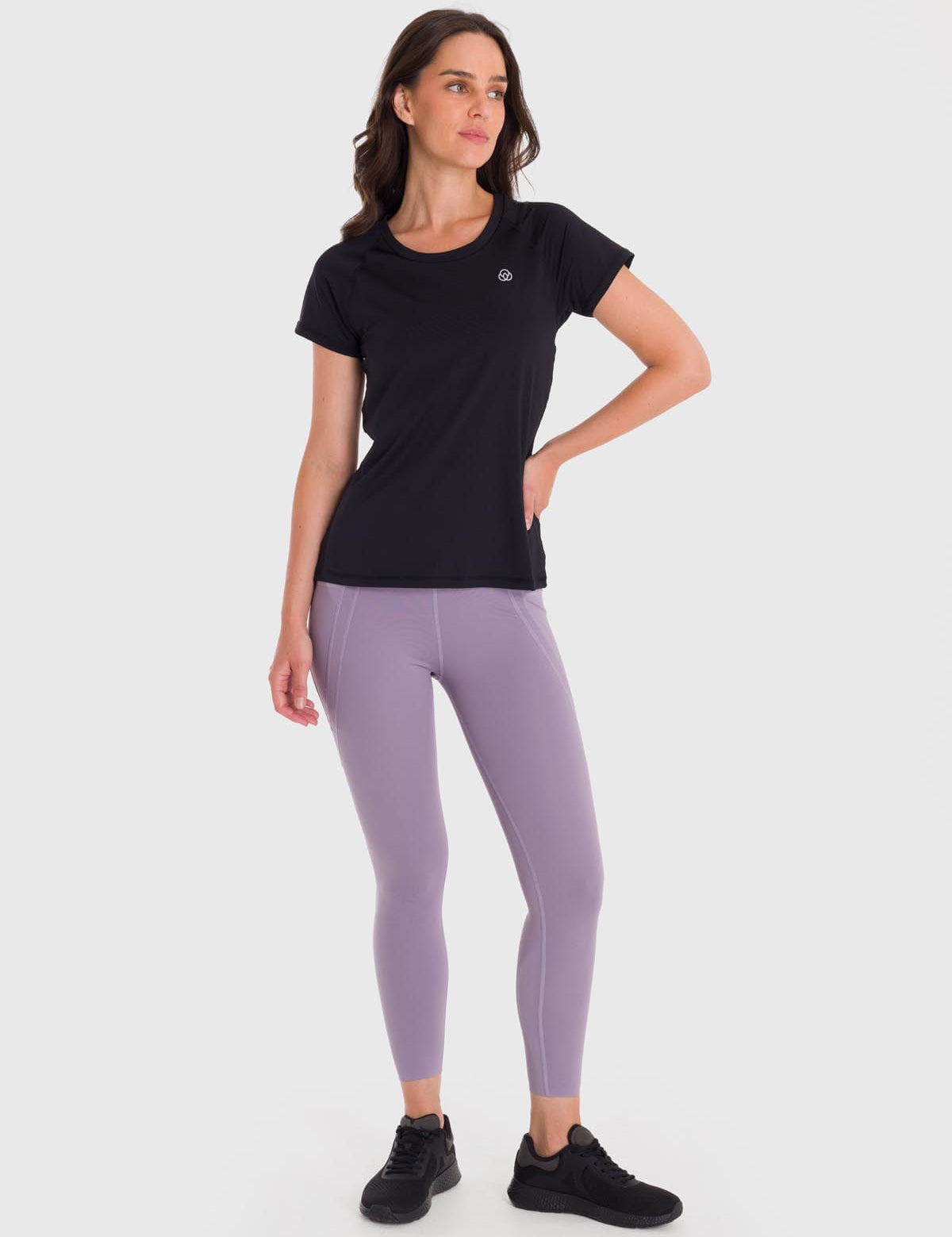 Polo Manga Corta Para Mujer T-Shirt Round Neck Negro Bsoul