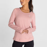 Polo Manga Larga Para Mujer  Tech Rosado Bsoul