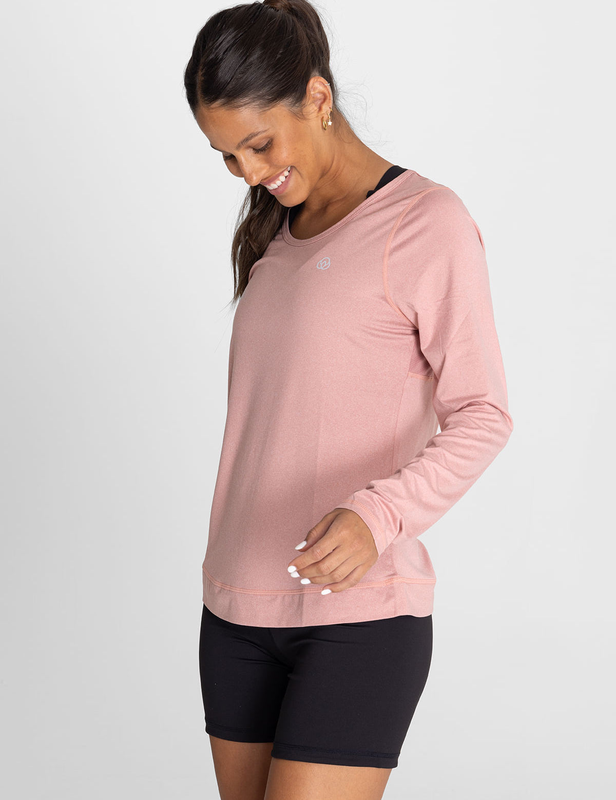 Polo Manga Larga Para Mujer  Tech Rosado Bsoul
