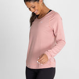 Polo Manga Larga Para Mujer  Tech Rosado Bsoul