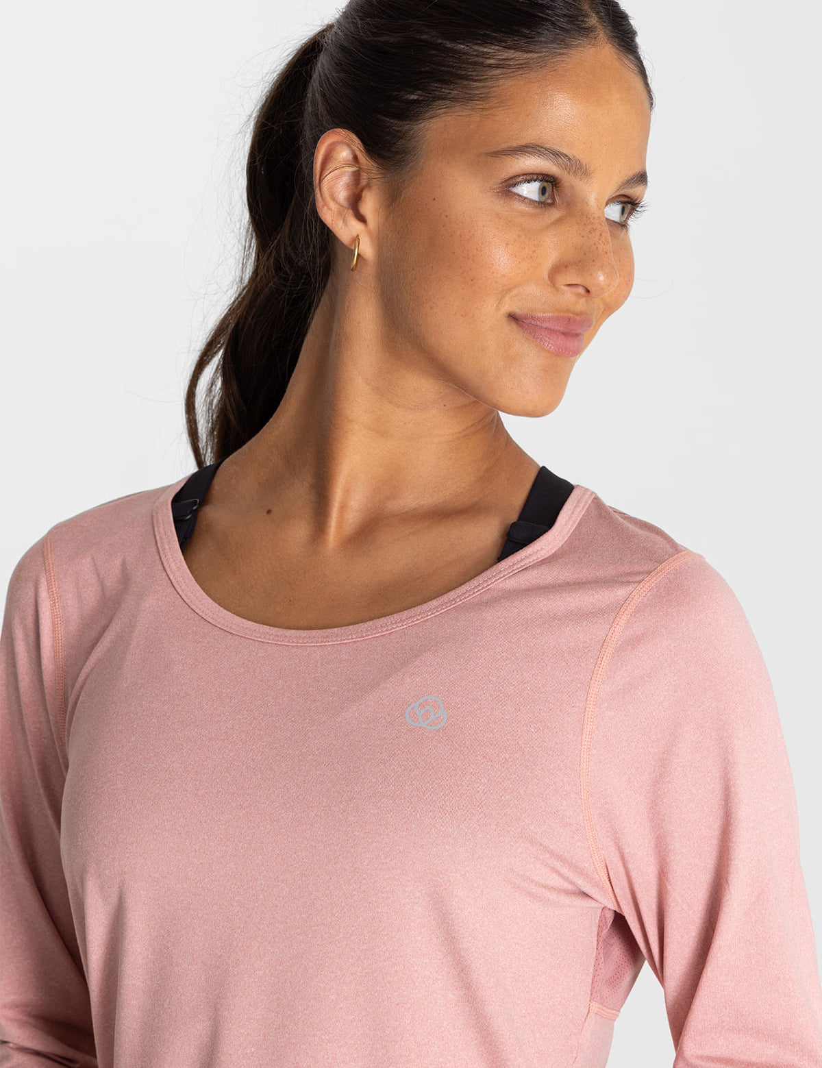 Polo Manga Larga Para Mujer  Tech Rosado Bsoul