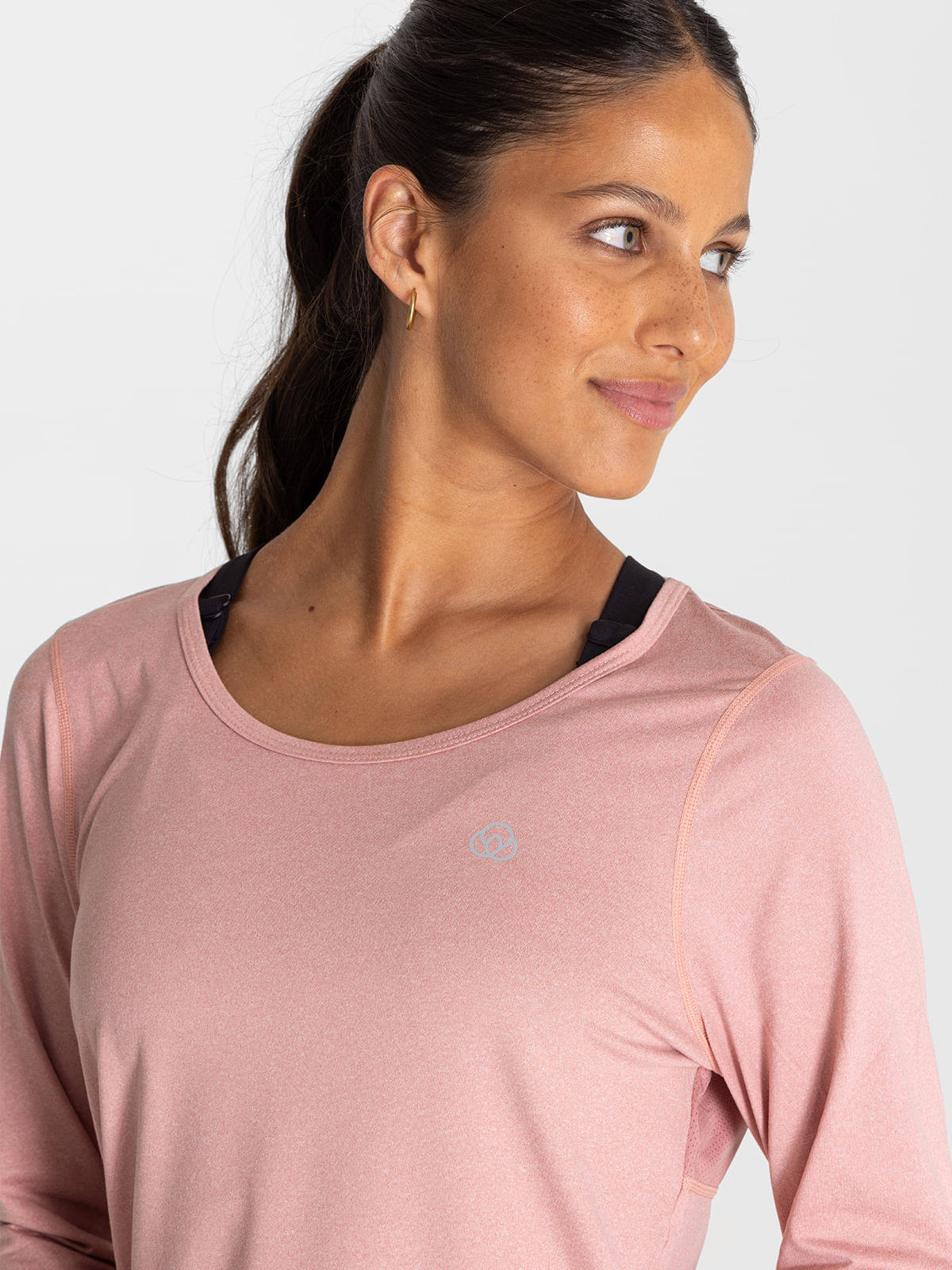 Polo Manga Larga Para Mujer  Tech Rosado Bsoul