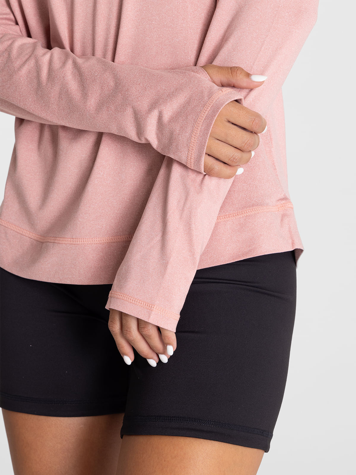 Polo Manga Larga Para Mujer  Tech Rosado Bsoul