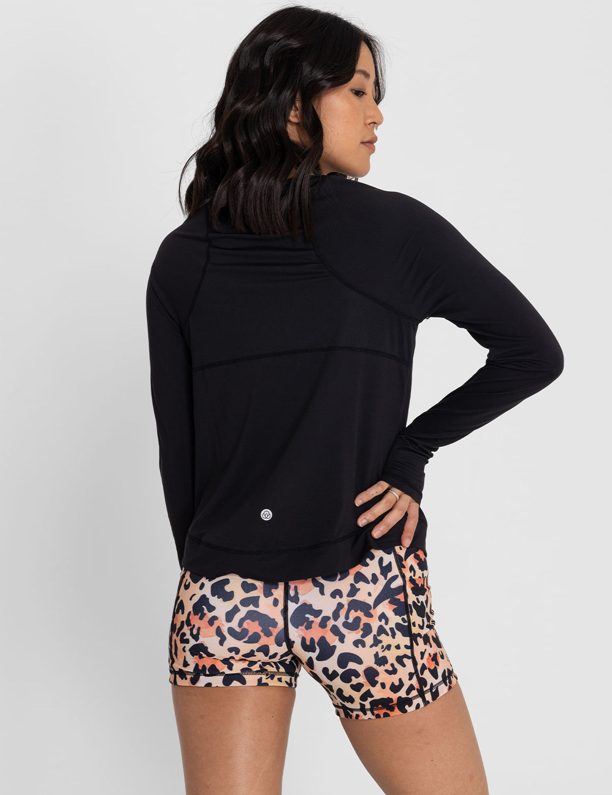Polo Manga Larga Para Mujer  Tech Negro Bsoul