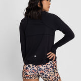 Polo Manga Larga Para Mujer  Tech Negro Bsoul