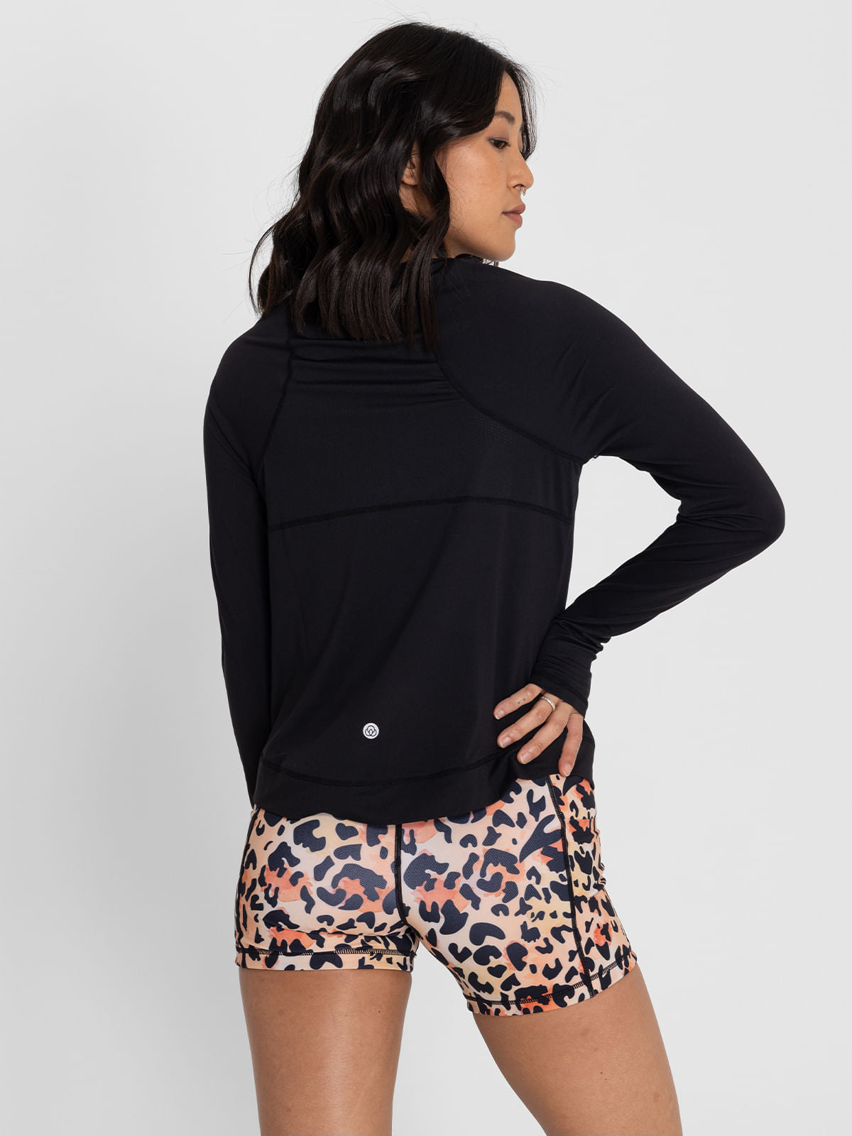 Polo Manga Larga Para Mujer  Tech Negro Bsoul