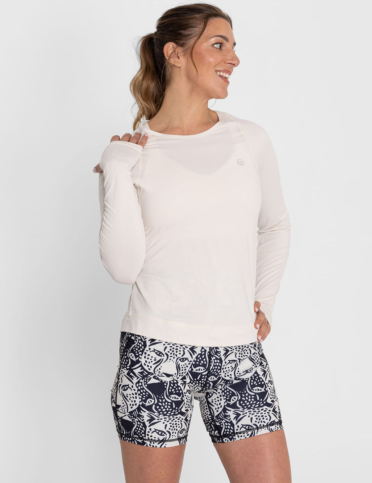 Polo Manga Larga Para Mujer  Tech Blanco Bsoul