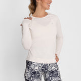 Polo Manga Larga Para Mujer  Tech Blanco Bsoul