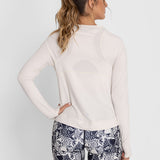 Polo Manga Larga Para Mujer  Tech Blanco Bsoul