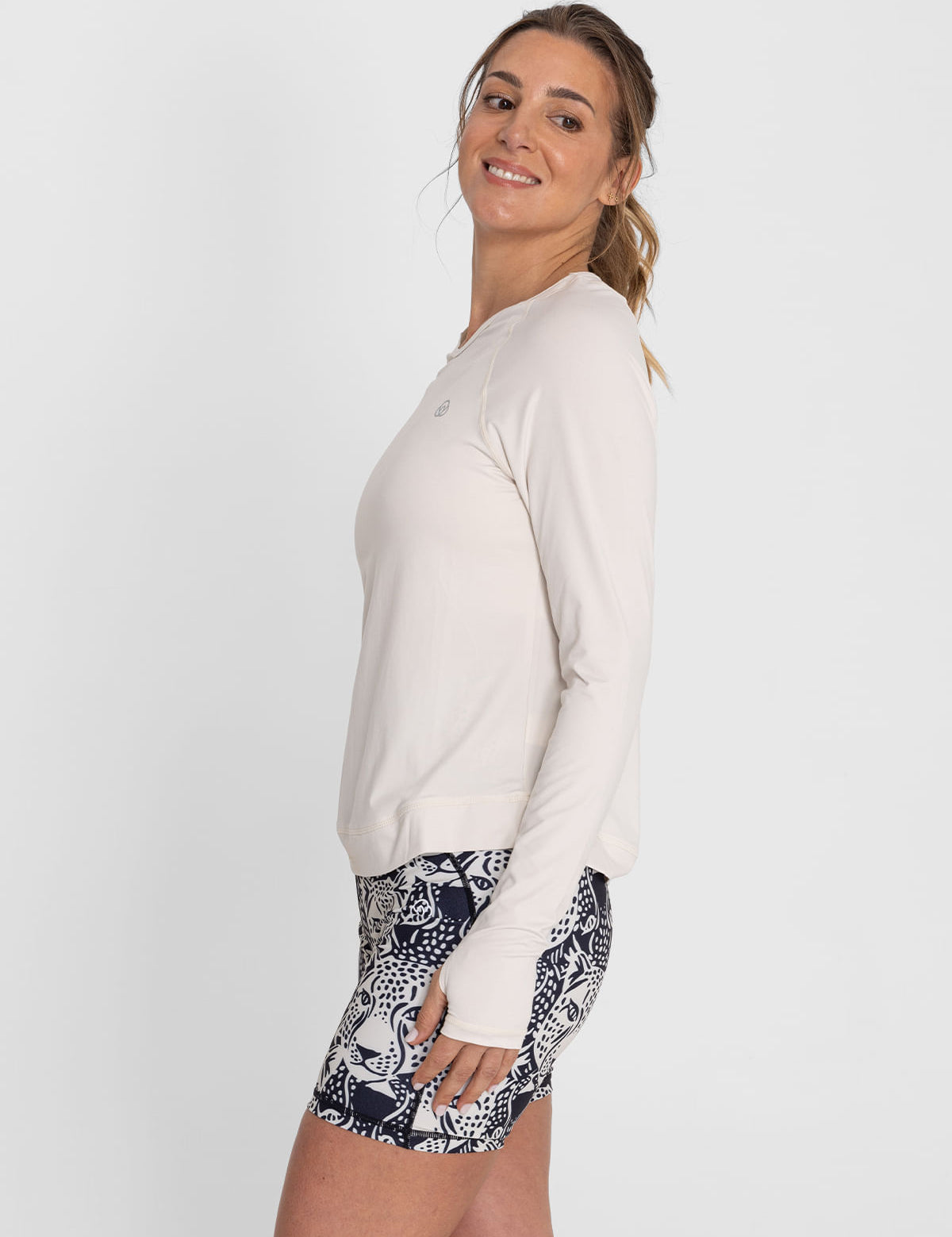 Polo Manga Larga Para Mujer  Tech Blanco Bsoul