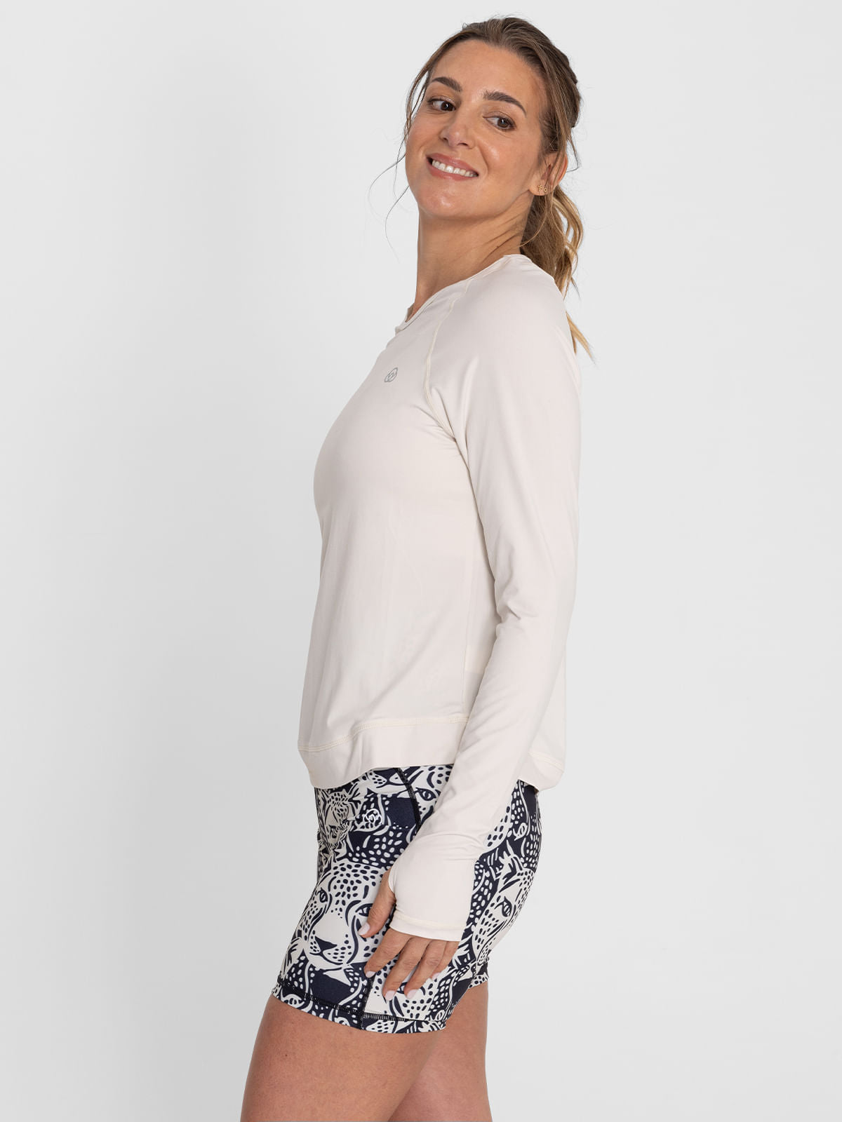 Polo Manga Larga Para Mujer  Tech Blanco Bsoul