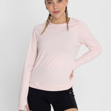 Polo Manga Larga Para Mujer  Tech Rosado Bsoul