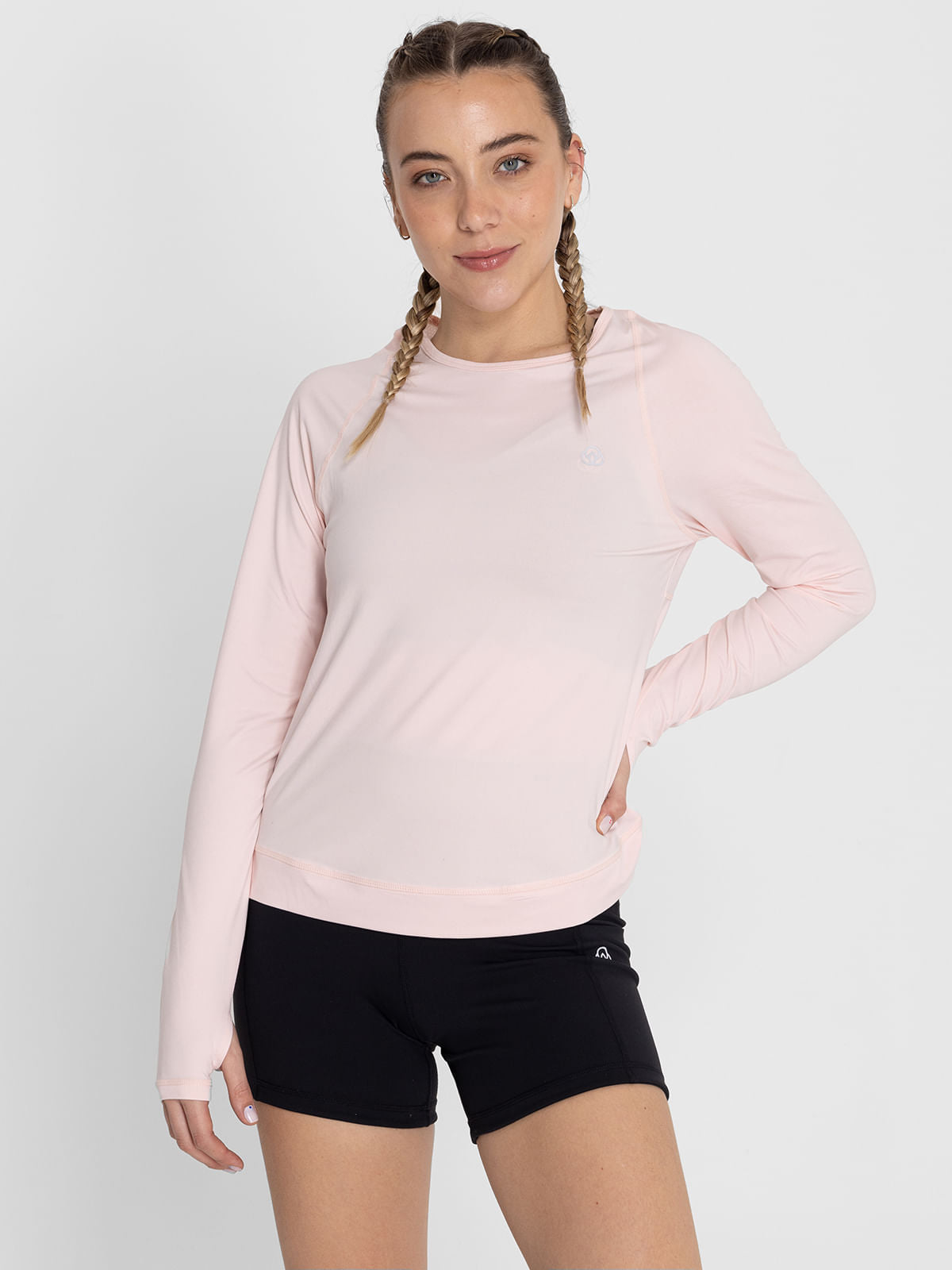 Polo Manga Larga Para Mujer  Tech Rosado Bsoul