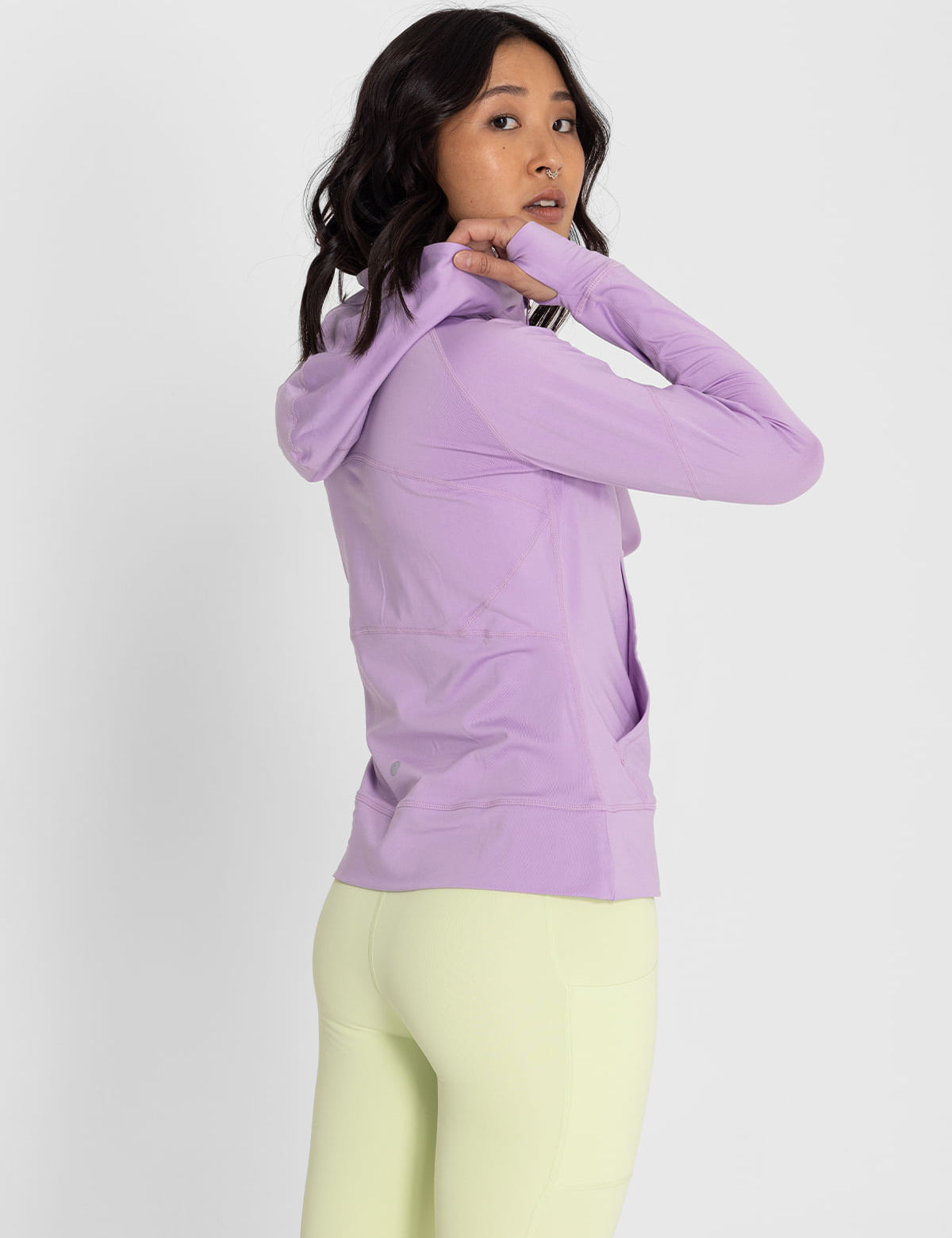 Hoodie Para Mujer  Half Zipper Morado Bsoul