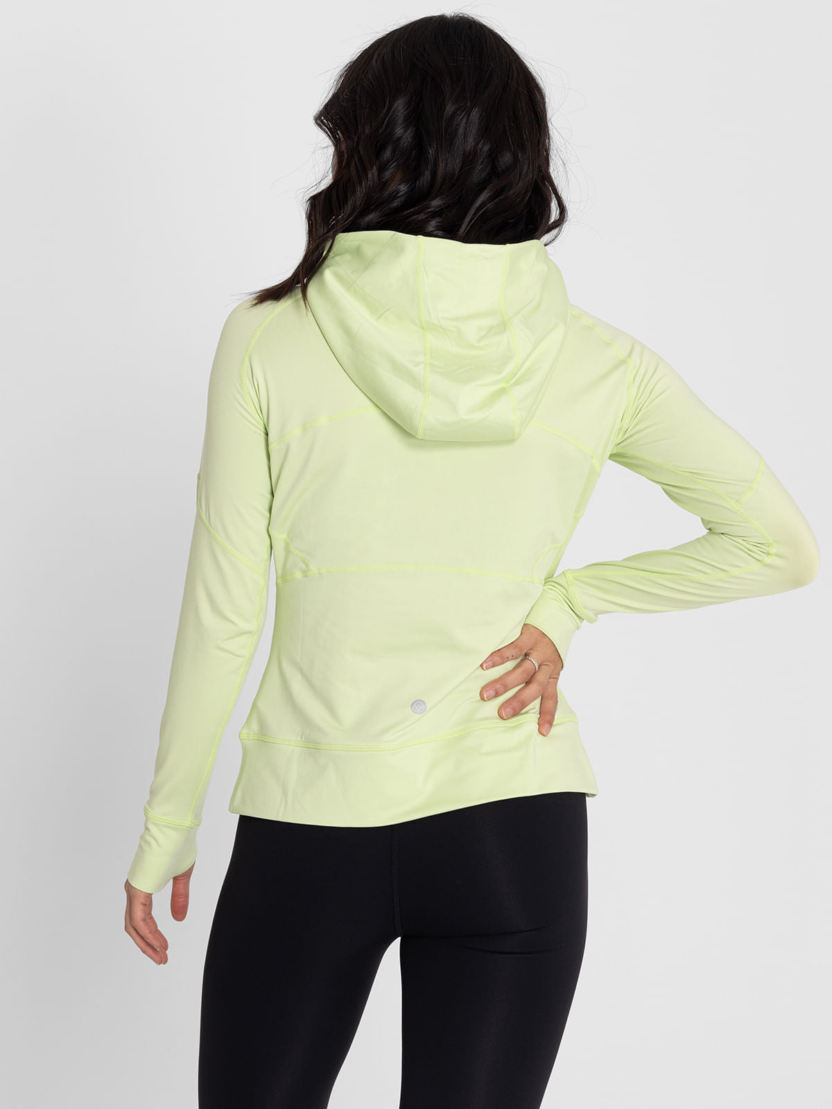 Hoodie Para Mujer  Half Zipper Verde Bsoul