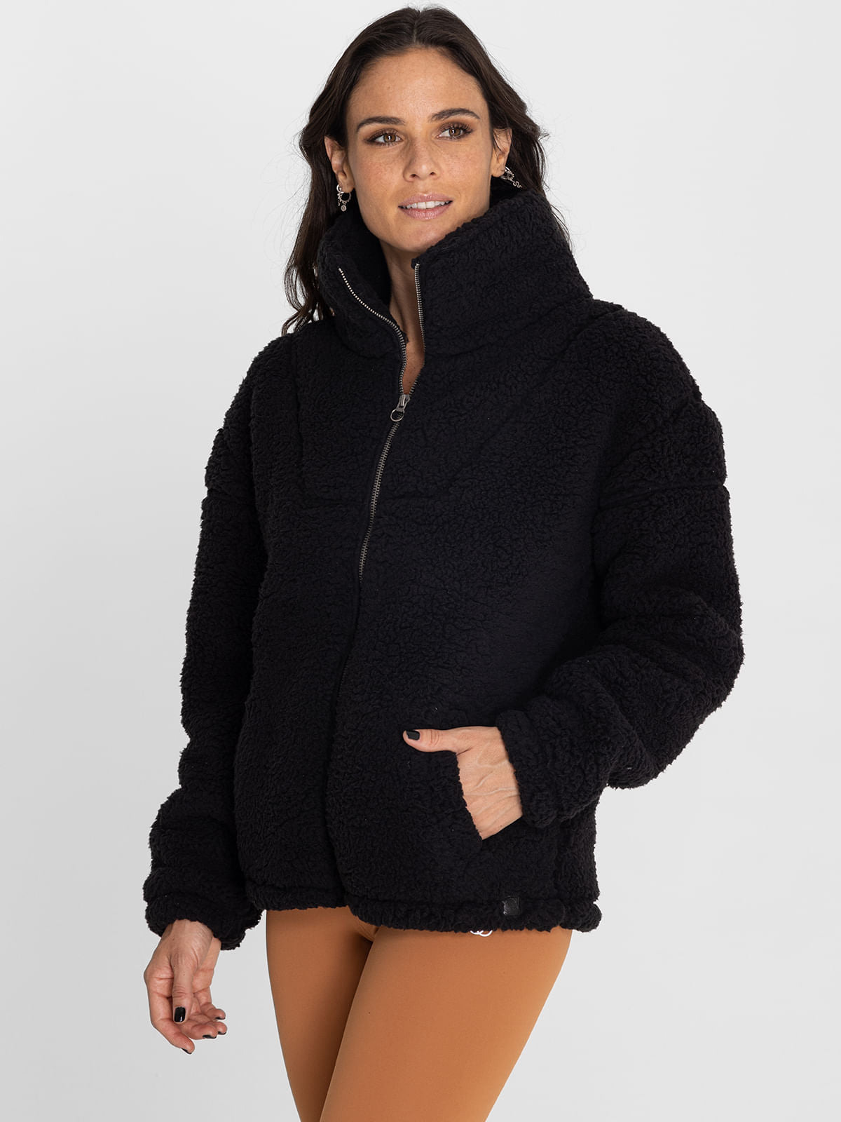 Polar Para Mujer  Shaggy Noa Negro Bsoul