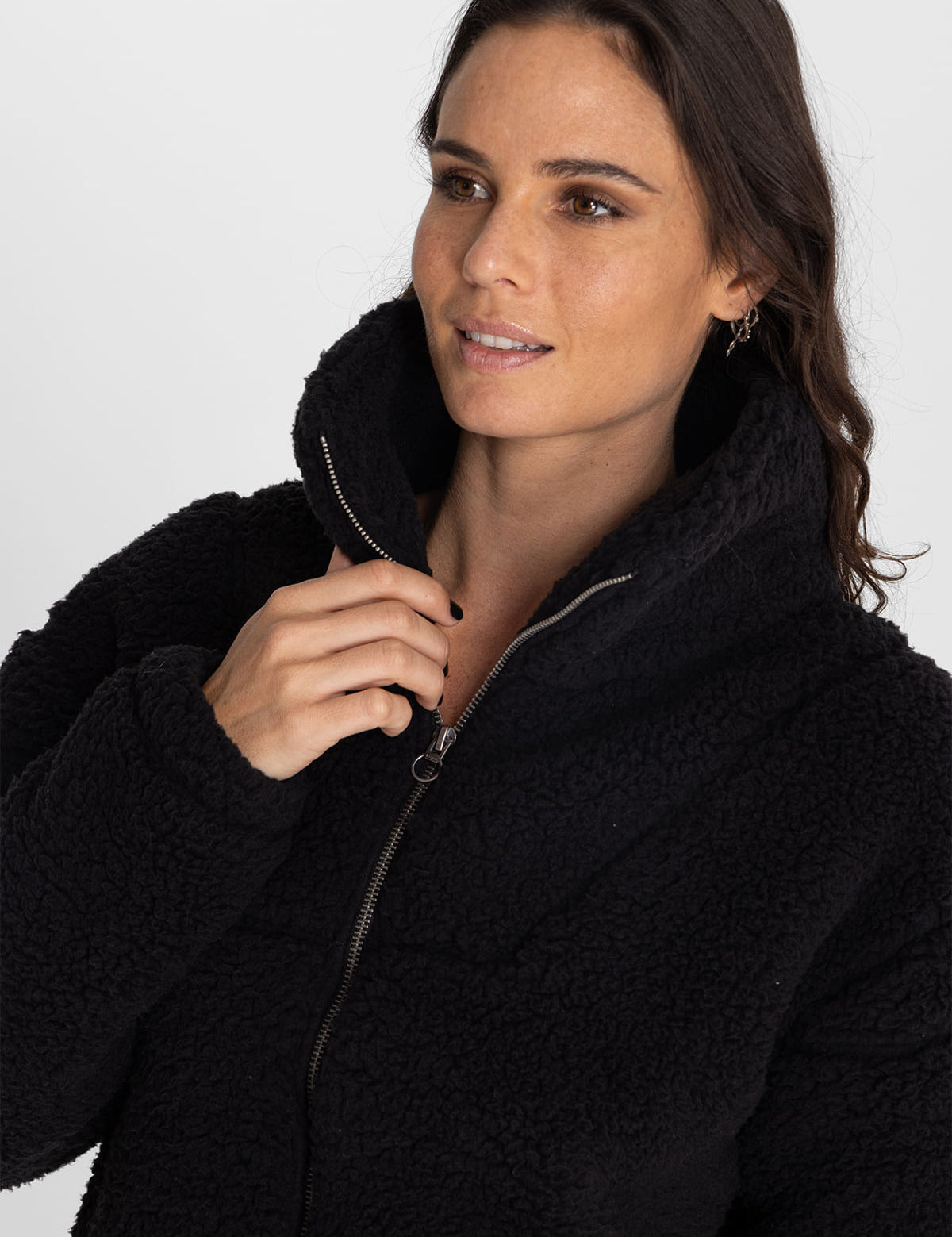 Polar Para Mujer  Shaggy Noa Negro Bsoul