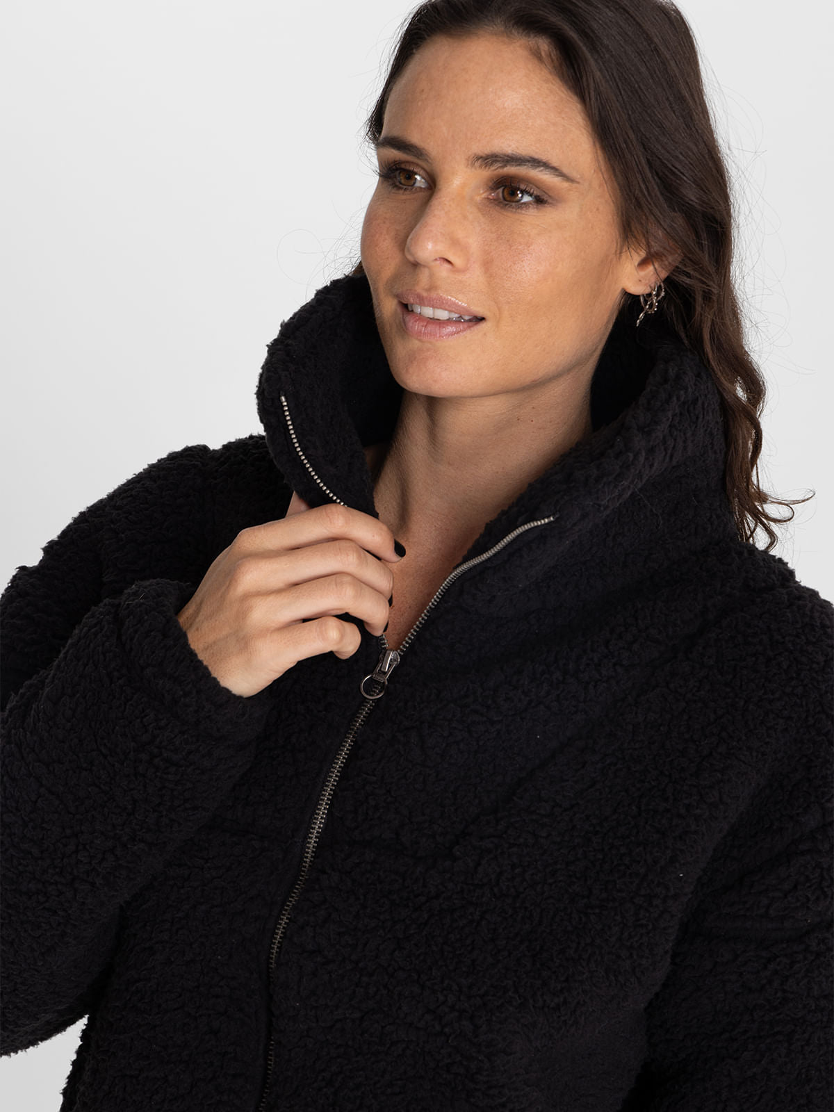 Polar Para Mujer  Shaggy Noa Negro Bsoul