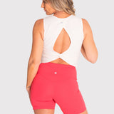 Polo Sin Mangas Para Mujer  Tank Rib Rosado Bsoul
