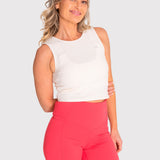 Polo Sin Mangas Para Mujer  Tank Rib Rosado Bsoul