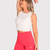 Polo Sin Mangas Para Mujer  Tank Rib Rosado Bsoul